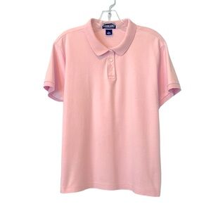 Lands' End Pink Fitted Polo Short Sleeve Top